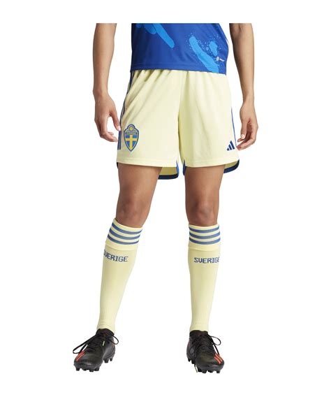 Adidas Schweden Short Away Frauen WM 2023 Damen Gelb Fan Shop Replica