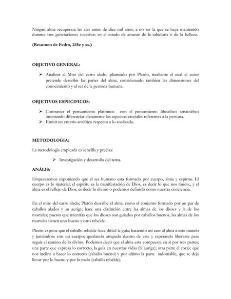 El Mito Del Carro Alado Plat N Partes Del Alma Pdf Descarga Gratuita