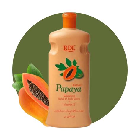 RDL Papaya Extract Vitamin E Whitening Hand Body Lotion 600ml At