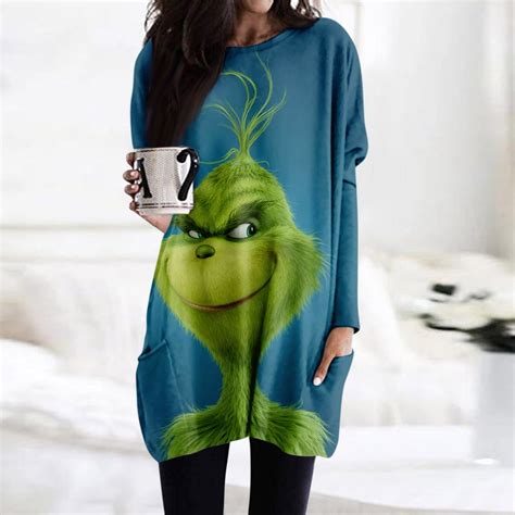 Kevche Christmas Clothes Grinch Costume Sweater Grinch Women S Spring