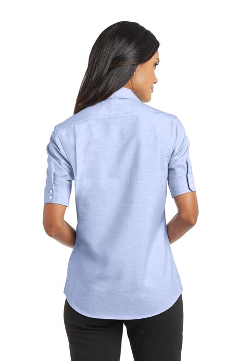 Port Authority® Ladies Short Sleeve Superpro™ Oxford Shirt Flagship Wear