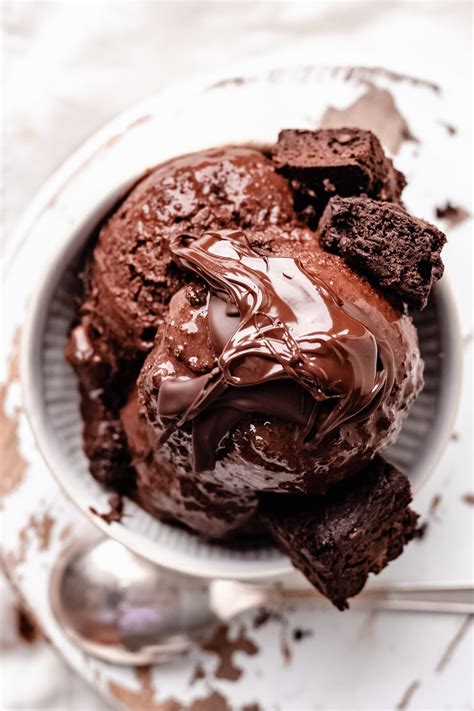 Easy Homemade Chocolate Brownie Ice Cream Vegan Gluten Free The