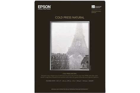 Epson Cold Press Natural Paper 85 X 11 25 Sheets — Glazers Camera