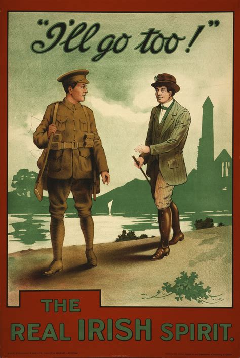 Sdcc Source Wwi British Army Recruitment Poster Ireland I Ll Go Too