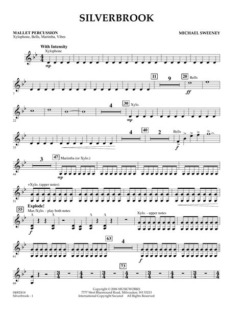 Silverbrook Mallet Percussion By Michael Sweeney Sheet Music For