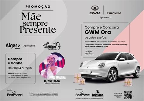 Center Shopping prepara sorteio de carro elétrico e show especial em