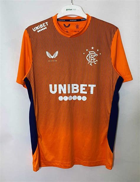 Rare × Soccer Jersey × Uefa RANGERS 2020 2021 THIRD F… - Gem