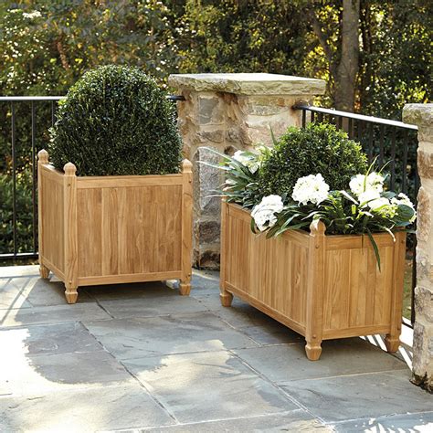 Classic Teak Planters | Ballard Designs