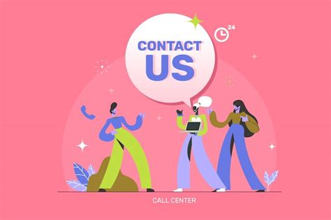 Contact Us Concept Illustration Premium Vector