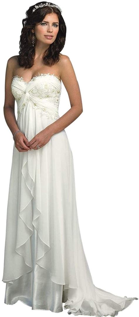 Dpn Sweetheart Neckline And Empire Waist White Wedding Dress Empire