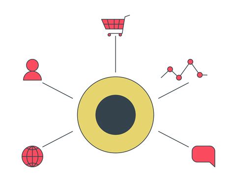 Control panel shortcut for digital marketing app flat line concept