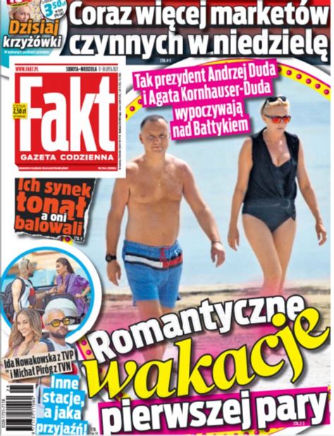 Andrzej Duda i Agata Duda na plaży Nie szczędzili sobie czułych gestów