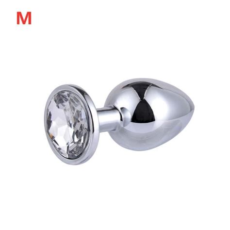 Sextoy En Acier inoxydable En Métal Plug Anal Avec Cristal Diamant