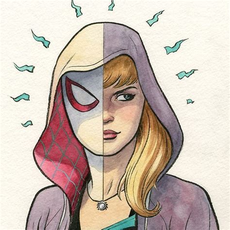 Spider Gwen By Paolo Rivera Watercolor Spidergwen Spider Gwen Art