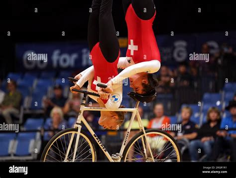 Switzerland Compete In The Womens Elite Artistic Cycling Pair