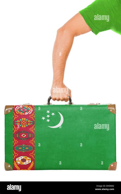 The Turkmen flag Stock Photo - Alamy