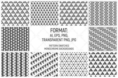 Seamless Vector Triangles Patterns