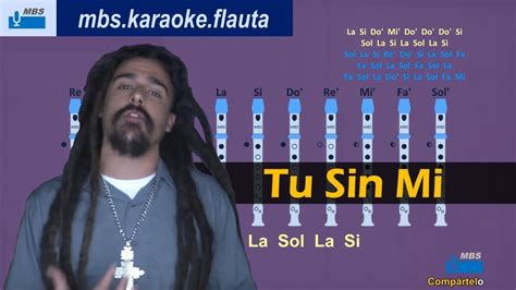 Tu Sin Mi Flauta Dulce Con Notas Dread Mar I Tutorial Tipo Karaoke Youtube