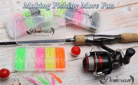 Dovesun Crappie Lures Kit Fishing Soft Plastic Lures Crappie Walleye