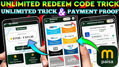 Mpaisa App Unlimited Trick Google Play Redeem Code Earning App Free