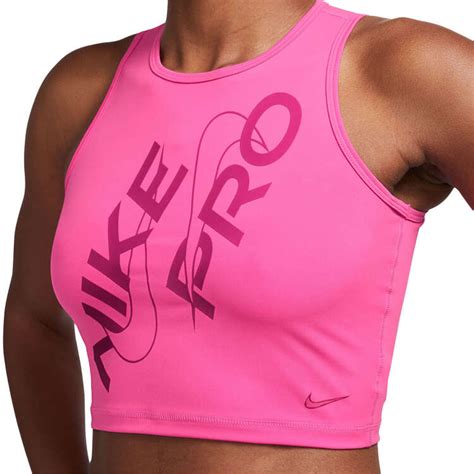 Nike Pro Womens Dri Fit Cropped Training Tank Rebel Sport