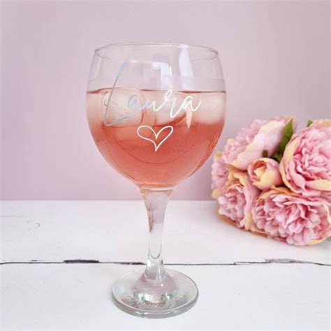 Personalised Gin Glass Etsy Uk