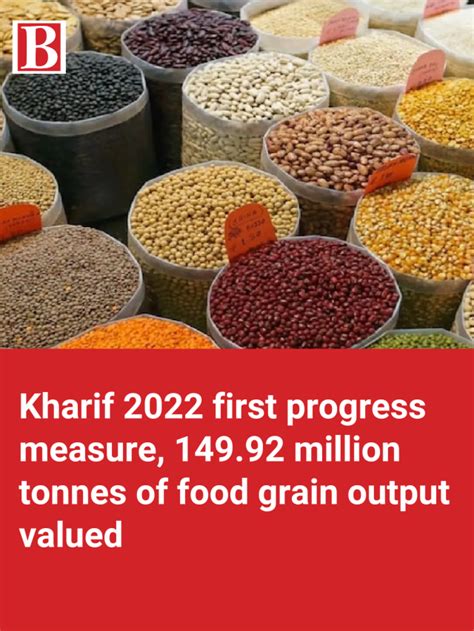 Kharif First Progress Measure Million Tonnes Of Food Grain