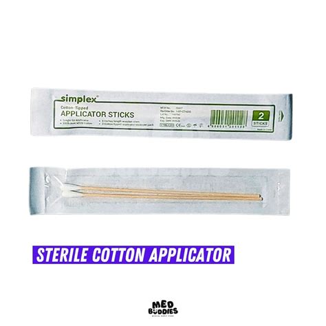 Sterile Cotton Applicator Stick Simplex Brand Small Head Sold Per