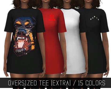 Sims 4 CC S The Best OVERSIZED TEE By Simpliciaty