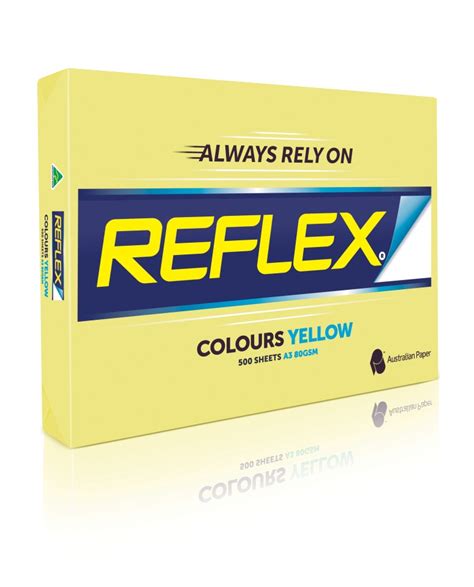 Reflex Colours Tinted Copy Paper A4 80gsm Yellow Ream 500 Shop Online