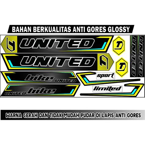 Jual Decal Stiker Motif Stiker Variasi Striping Polet Set Stiker United