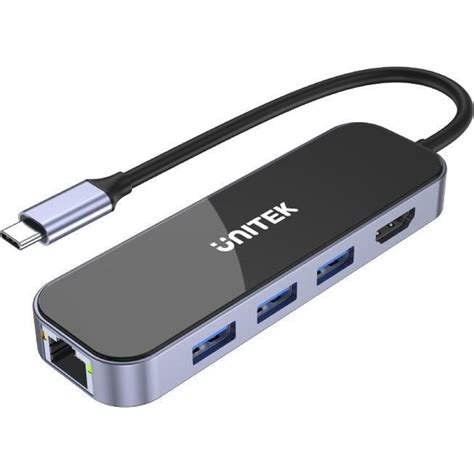 Unitek Hub Usb C 31 Rj 453xusb Ahdmi4kpd100w