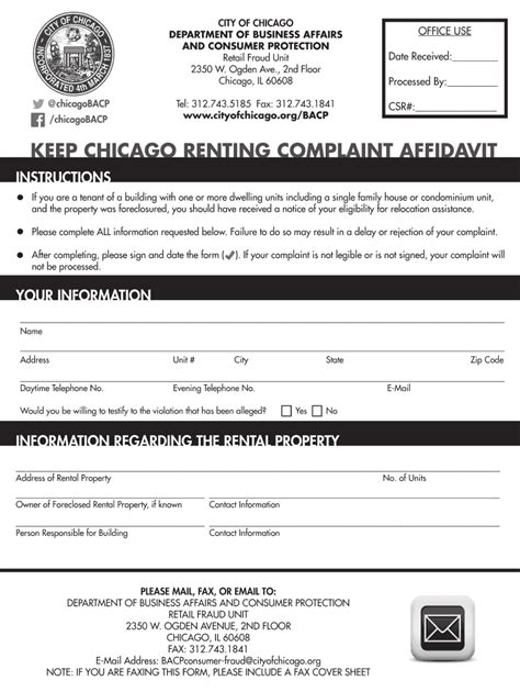 Fillable Online Cityofchicago Business Information Sheet City Of