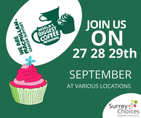 Macmillan Cancer Support Coffee Morning - Surrey Choices