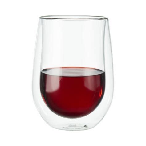 ZWILLING Sorrento 2 Pc Double Wall Glass Red Wine Glass Set 2 Pc