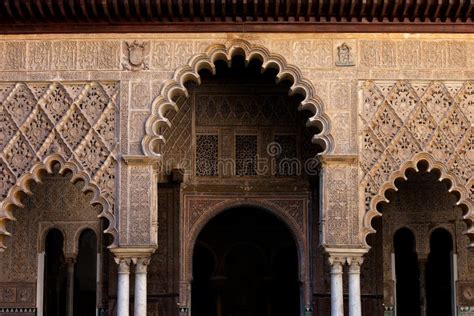 Alcazar Palace of Seville Architectural Details Editorial Photography ...