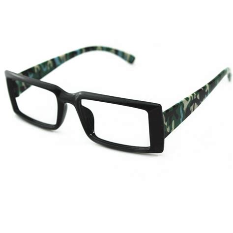 Fashion 2016 Camouflage Flower Decoration Eye Glasses Frame Unisex Zebra Square Glasses No