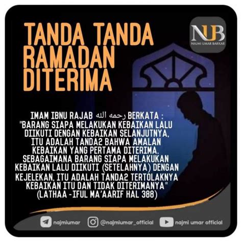 DI ANTARA TANDA TANDA RAMADAN YANG DITERIMA