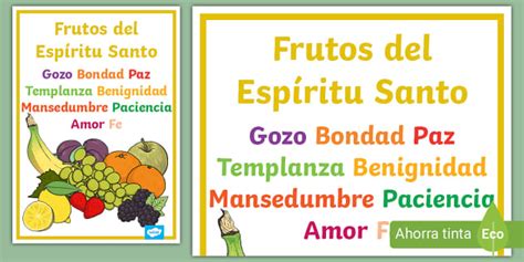 P Ster Frutos Del Esp Ritu Santo Materiales Twinkl