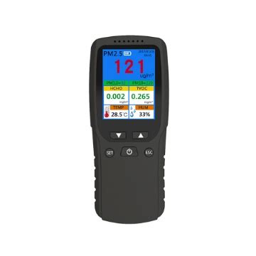 Portable Air Quality Monitor Pm Hcho Tvoc Temp Hum Sisco