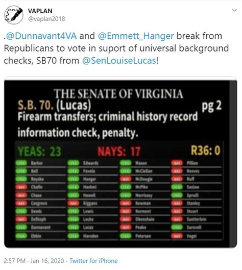 Virginia Senate Passes Universal Background Checks One Handgun A Month