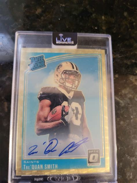 Trequan Smith 2018 Donruss Optic Rated Rookie 11 Auto Gold Vinyl