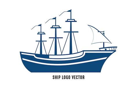 Vector do logotipo do navio isolado em um fundo branco ícone do navio