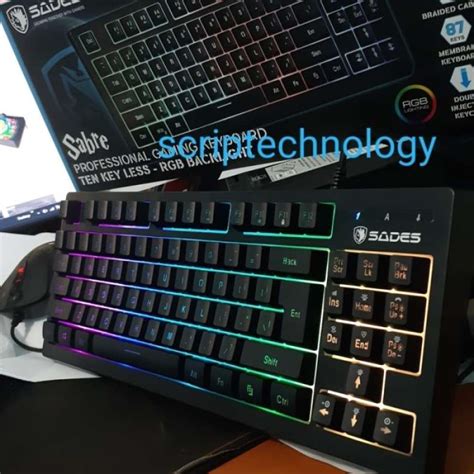 Promo Produk Ori Sades Sabre Rgb Gaming Keyboard Tkl Slim Original