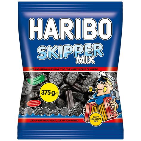 Haribo Denmark Skipper Mix Soft Strong Licorice Bag Of 375g 132oz