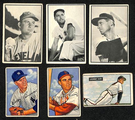 Lot Detail Lot Of 8 1951 Bowman 17 1952 Bowman And 25 Bowman