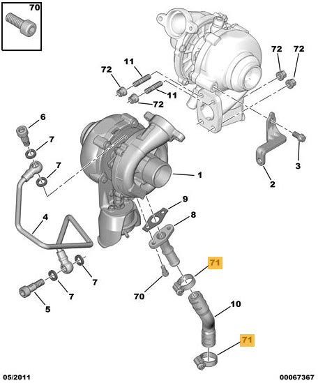 Kit De Montage Turbo Hdi Tdci Ch Joints Cr Pine Vis Banjo Tuyau