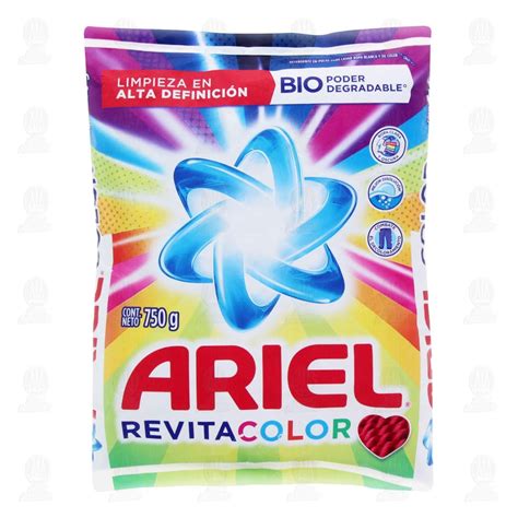 Detergente En Polvo Ariel Revitacolor 750 Gr