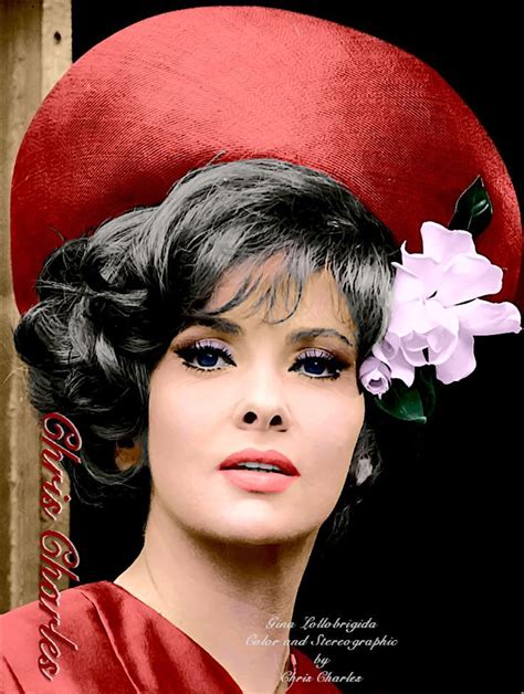 Gina Lollobrigida Color Conversion In 16 Bit Stereographic By Chris Charles From Bw Print