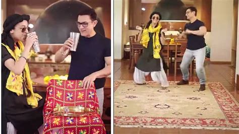 Viral Video Aamir Khan Does Bhangra With Influencer Ruhee Dosani To